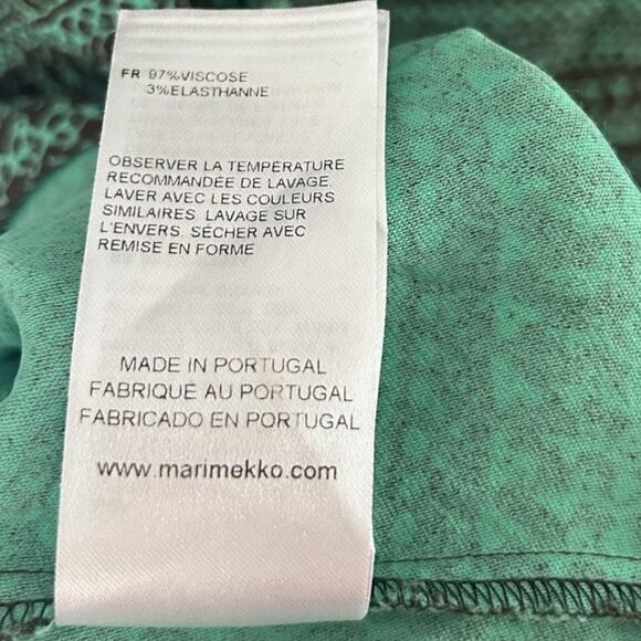 Marimekko Kata Oversized Shift Dress Women's XS Horizontal Aztec Print Green - Picture 6 of 7